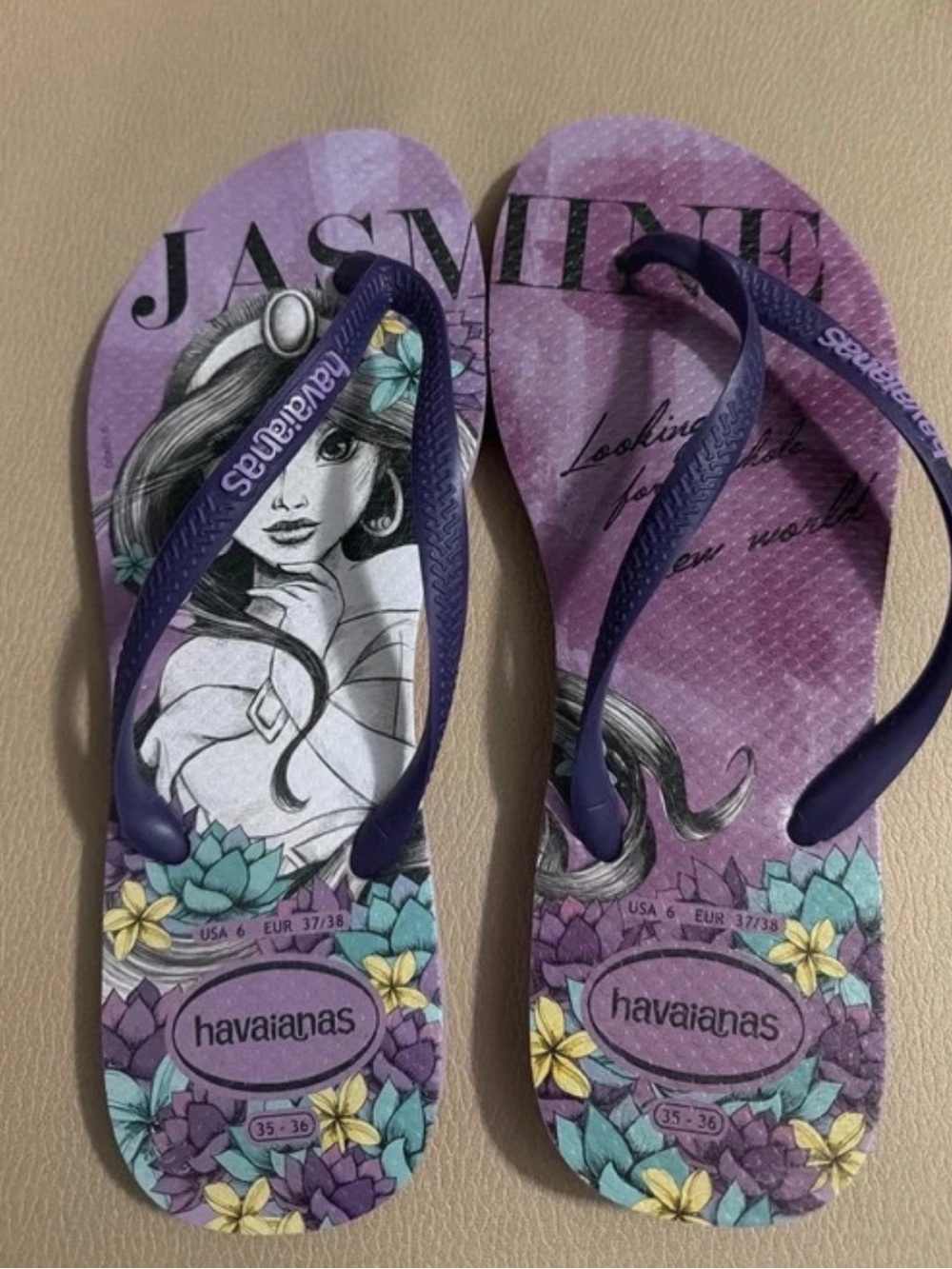 Havaianas Jasmine Purple Floral Women's Flip Flops